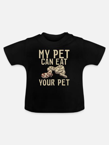 Schlange Geschenk Schlangenliebhaber - Baby Bio-T-Shirt mit Rundhals - Schwarz