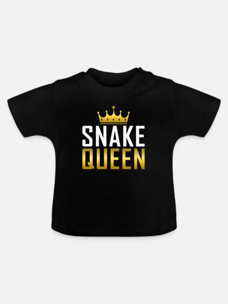 Schlange Geschenk Schlangenliebhaber - Baby Bio-T-Shirt mit Rundhals - Schwarz