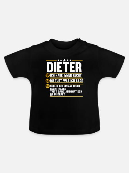 Dieter - Baby Bio-T-Shirt mit Rundhals - Schwarz