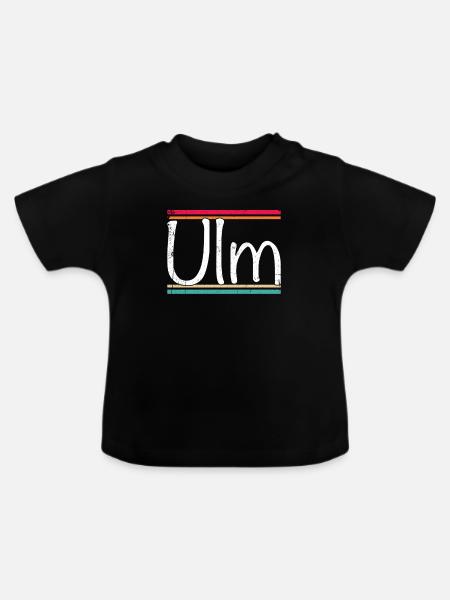 Ulm - Baby Bio-T-Shirt mit Rundhals - Schwarz