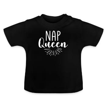 nap queen sleep tired beauty sleep sleepless - Baby Organic T-Shirt with Round Neck - black - Front
