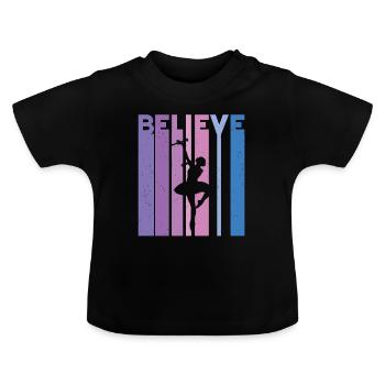 Tambourstab Wirbeln - Baby Bio-T-Shirt mit Rundhals - Schwarz - Vorne