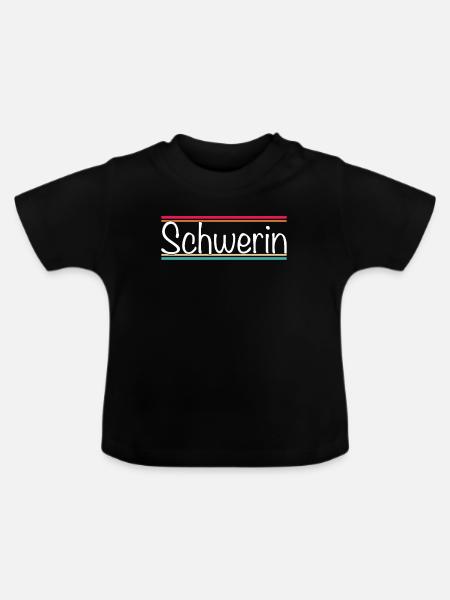 Schwerin - Baby Bio-T-Shirt mit Rundhals - Schwarz