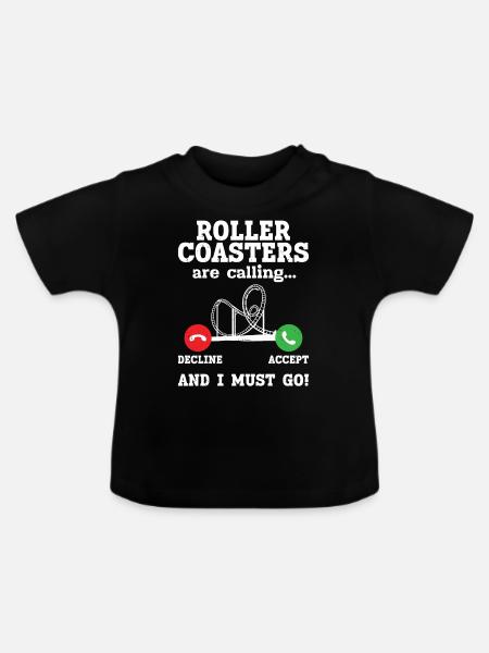 Achterbahn - Baby Bio-T-Shirt mit Rundhals - Schwarz