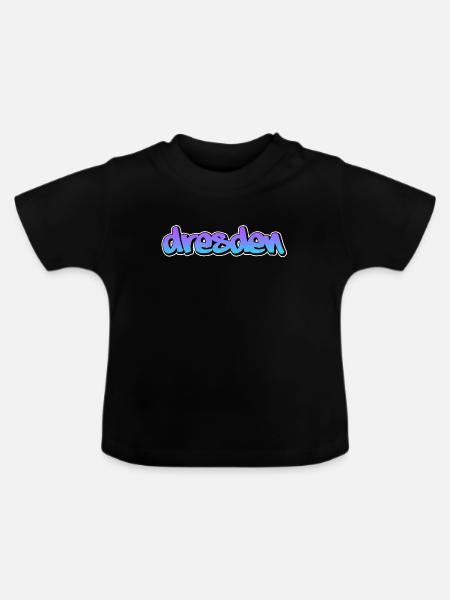 dresden - Baby Bio-T-Shirt mit Rundhals - Schwarz