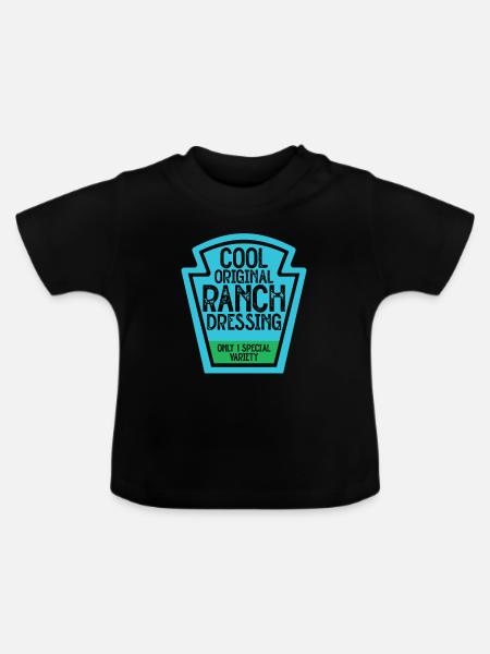 Ranch -Dressing -Ranch -Salatdressing - Baby Bio-T-Shirt mit Rundhals - Schwarz