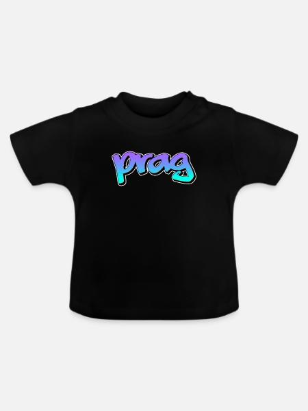 prag - Baby Bio-T-Shirt mit Rundhals - Schwarz