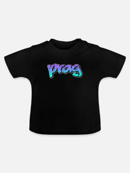 prag - Baby Bio-T-Shirt mit Rundhals - Schwarz