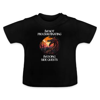 Créatures mythiques Dragon Cadeau Hommes Dragon pour un - T-shirt bio col rond Bébé - noir - Devant