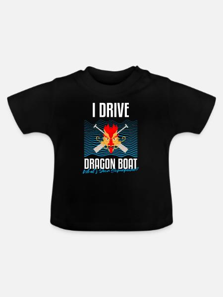 Chinesisches Bootsrennen für Drachenboot-Trainer - Baby Bio-T-Shirt mit Rundhals - Schwarz