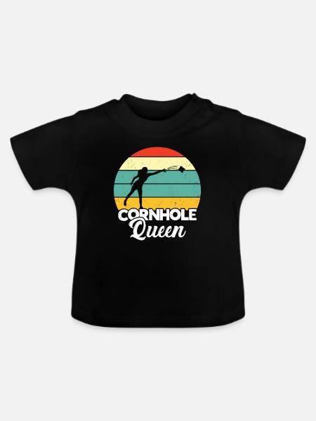 Cornhole - Baby Bio-T-Shirt mit Rundhals - Schwarz