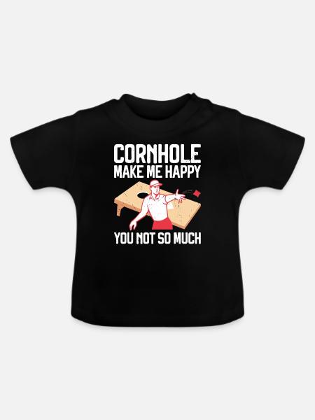 Cornhole - Baby Bio-T-Shirt mit Rundhals - Schwarz
