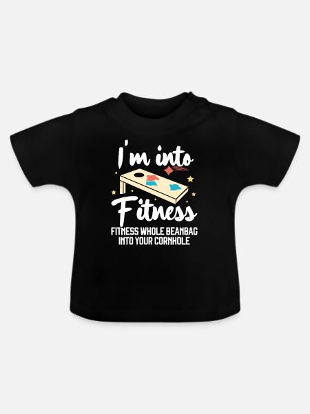 Cornhole - Baby Bio-T-Shirt mit Rundhals - Schwarz