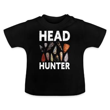 Pfeilspitze Arrowhead Hunter - Baby Bio-T-Shirt mit Rundhals - Schwarz - Vorne