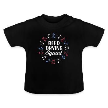 Escouade de séchage des roseaux | Basson - T-shirt bio col rond Bébé - noir - Devant