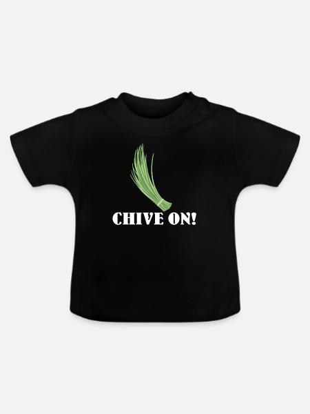 Schnittlauch - Baby Bio-T-Shirt mit Rundhals - Schwarz