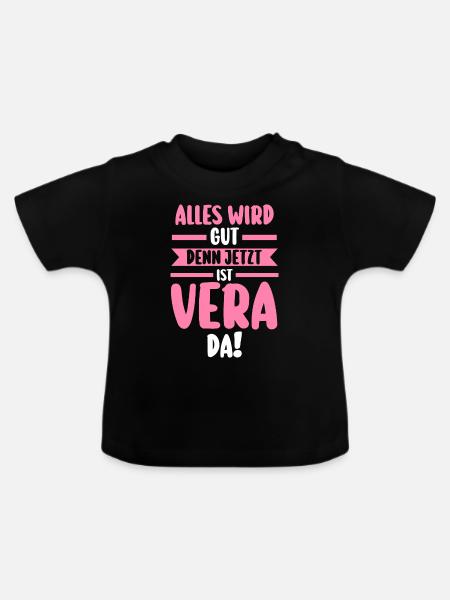 Vera - Baby Bio-T-Shirt mit Rundhals - Schwarz