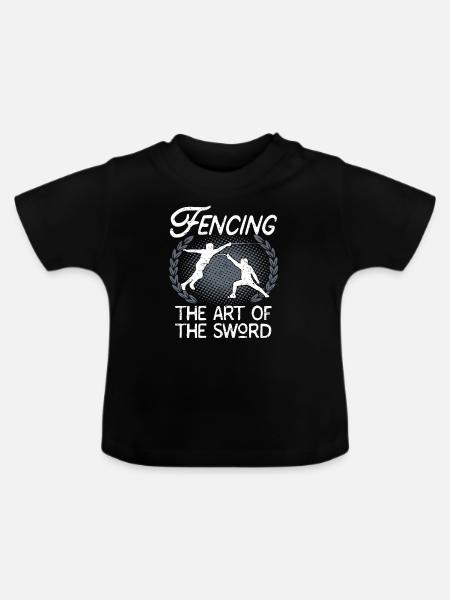 Fechten Schwertkunst Fechtkunst Fechter - Baby Bio-T-Shirt mit Rundhals - Schwarz