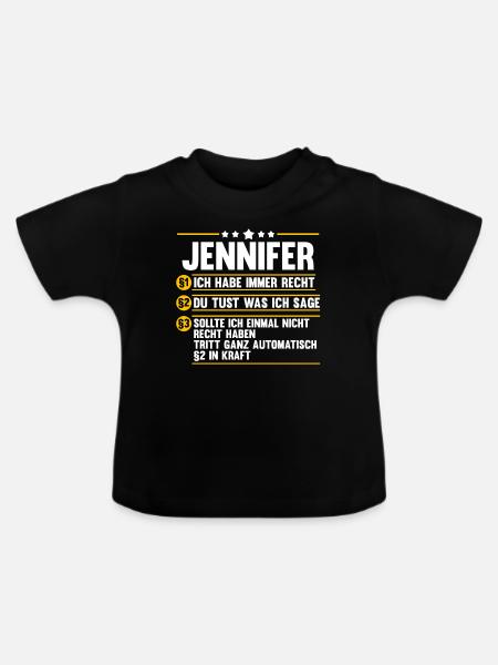 Jennifer - Baby Bio-T-Shirt mit Rundhals - Schwarz