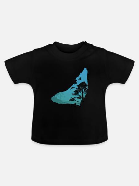 Timber Wolf - Baby Bio-T-Shirt mit Rundhals - Schwarz