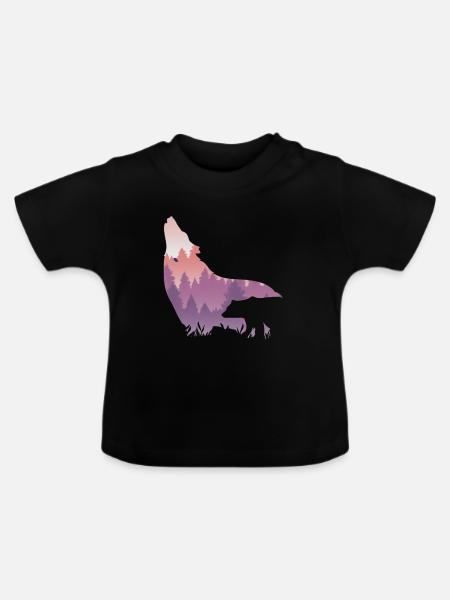 Timber Wolf - Baby Bio-T-Shirt mit Rundhals - Schwarz