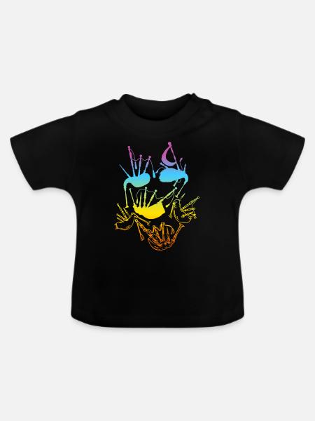 Bagpipes Bagpipe Musician Bagpiper - Baby Bio-T-Shirt mit Rundhals - Schwarz
