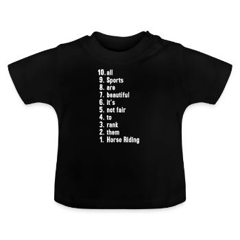 Funny Sports Quotes Horse Riding Lover Gift - Baby Organic T-Shirt with Round Neck - black - Front