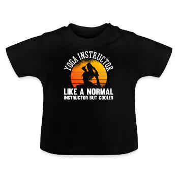 Like A Normal Instructor But Cooler - Baby Organic T-Shirt with Round Neck - black - Front