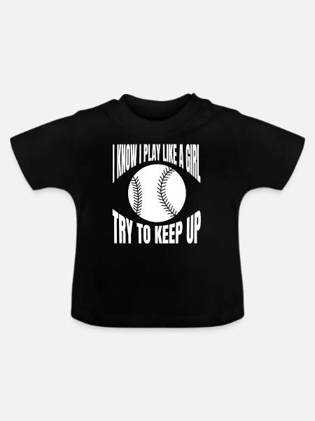 Baseball Baseballspieler Baseballer Baseballteam - Baby Bio-T-Shirt mit Rundhals - Schwarz