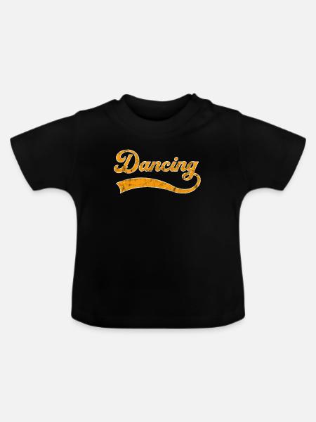 tanzen Schriftzug - Baby Bio-T-Shirt mit Rundhals - Schwarz