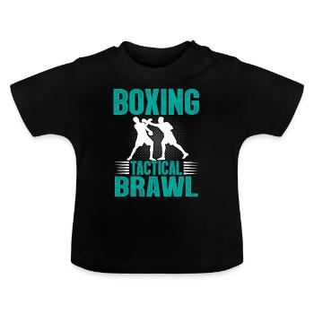 Boxing: Tactical Brawl - Baby Organic T-Shirt with Round Neck - black - Front