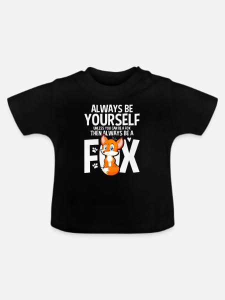 Fuchs - Baby Bio-T-Shirt mit Rundhals - Schwarz