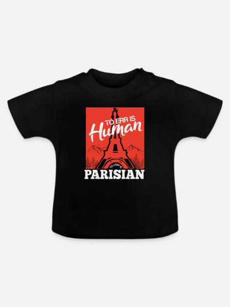 IRREN IST MENSCHLICH PARIS - Baby Bio-T-Shirt mit Rundhals - Schwarz