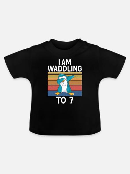 Pinguinliebhaber Pinguin Geschenke - Baby Bio-T-Shirt mit Rundhals - Schwarz