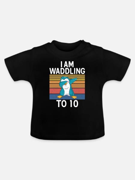 Pinguinliebhaber Pinguin Geschenke - Baby Bio-T-Shirt mit Rundhals - Schwarz