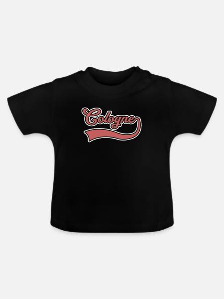 Köln Schriftzug - Baby Bio-T-Shirt mit Rundhals - Schwarz
