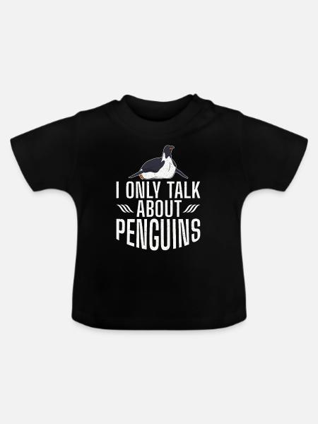 Pinguinliebhaber Pinguin Geschenke - Baby Bio-T-Shirt mit Rundhals - Schwarz