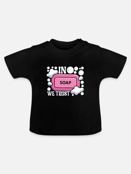 Seifenmacher Seife Machen - Baby Bio-T-Shirt mit Rundhals - Schwarz