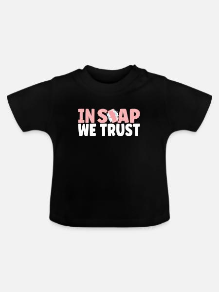 Seifenmacher Seife Machen - Baby Bio-T-Shirt mit Rundhals - Schwarz