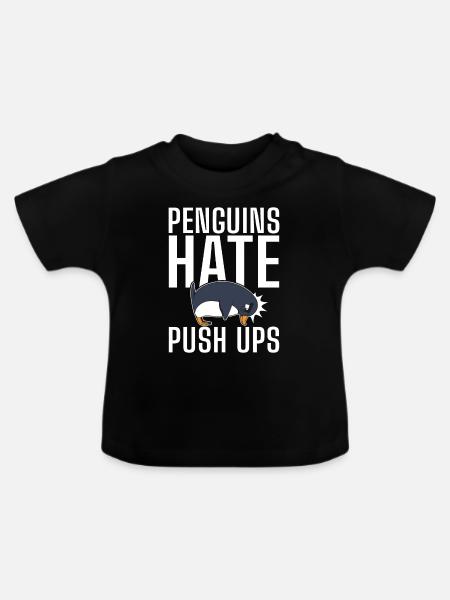 Pinguinliebhaber Pinguin Geschenke - Baby Bio-T-Shirt mit Rundhals - Schwarz