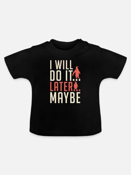 Pinguinliebhaber Pinguin Geschenke - Baby Bio-T-Shirt mit Rundhals - Schwarz