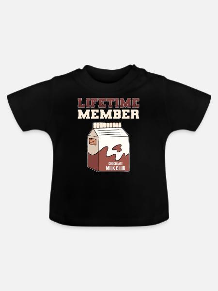 Milchschokolade Schokoladenmilch Milchshake Schoko - Baby Bio-T-Shirt mit Rundhals - Schwarz