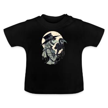 Dunkler mittelalterlicher Humor - Vertraut mir, - Baby Bio-T-Shirt mit Rundhals - Schwarz - Vorne