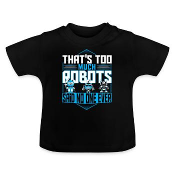 Robotique Robotique Robot Bioingénierie numérique - T-shirt bio col rond Bébé - noir - Devant