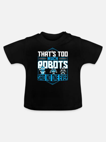 Robotik Robotik Roboter Bioengineering Digital - Baby Bio-T-Shirt mit Rundhals - Schwarz