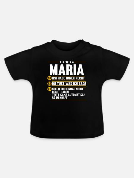 Maria - Baby Bio-T-Shirt mit Rundhals - Schwarz
