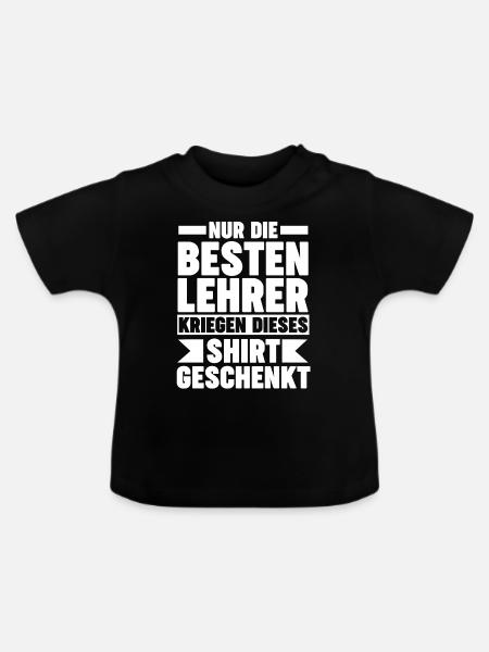 Schullehrer Lehrer - Baby Bio-T-Shirt mit Rundhals - Schwarz