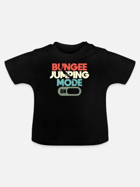 Bungee-jumping-modus Auf Bungee-jumper-adrenalin - Baby Bio-T-Shirt mit Rundhals - Schwarz