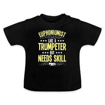Euphonium Euphonium Player Brass Euphonist - Baby Organic T-Shirt with Round Neck - black - Front