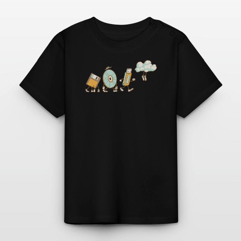DevOps Engineer Cloud Computing Evolution Baby Organic T-Shirt with Round Neck